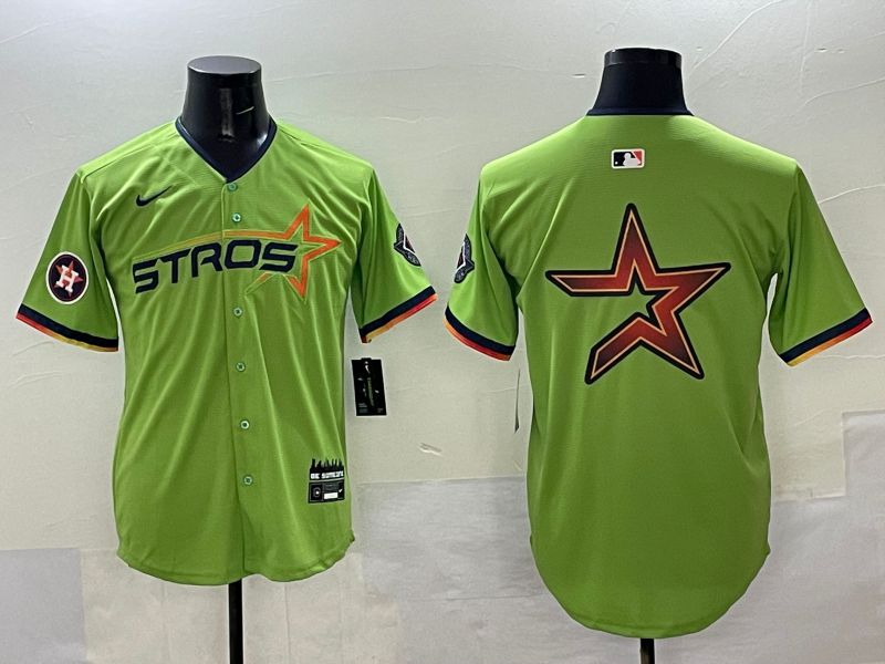 Men Houston Astros Blank Green three generations Joint Name 2025 Nike MLB Jersey style 13